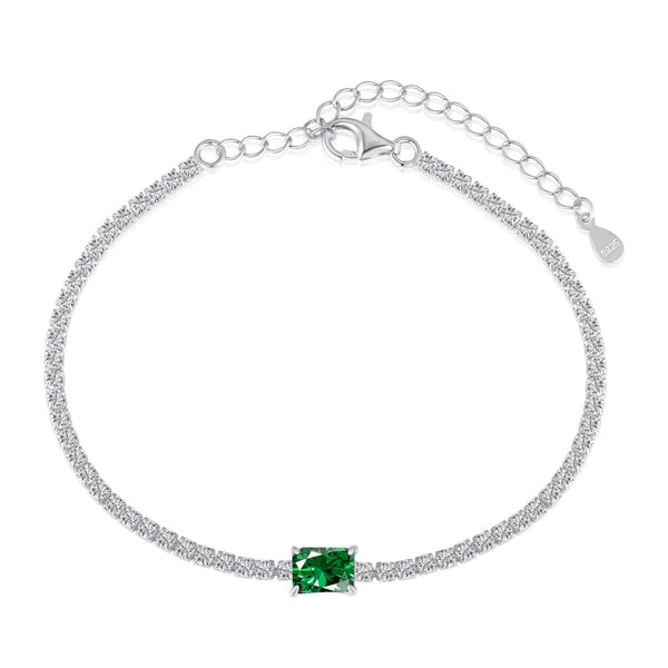 ˇShow YourselfˇUnique Emerald Cut Banquet Bracelet