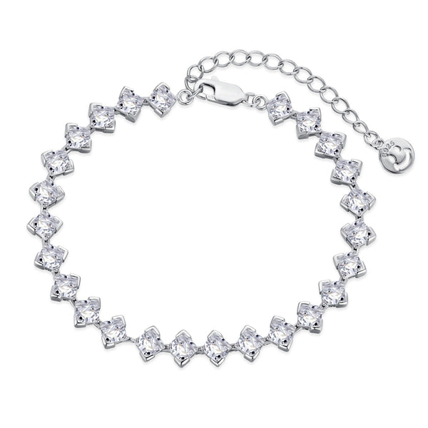 ˇShow YourselfˇOrnate Princess Cut Daily Bracelet
