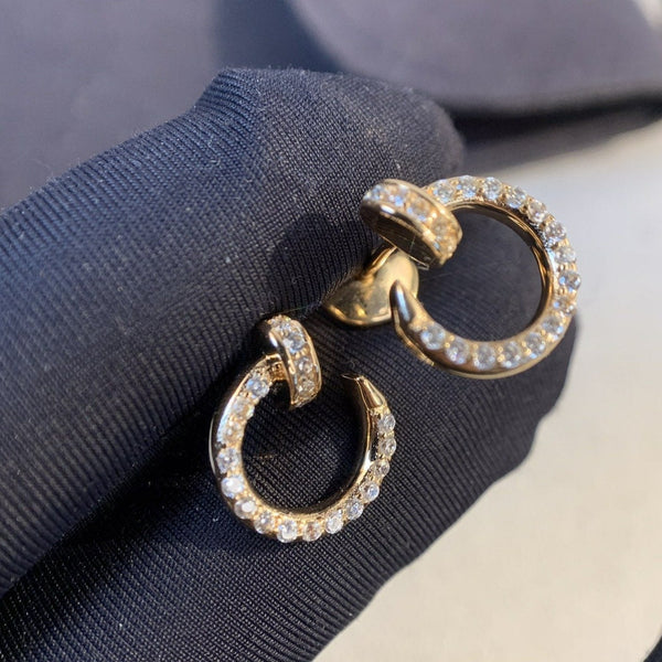 ˇShow YourselfˇJUSTE EARRINGS GOLD DIAMONDS