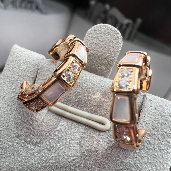 ˇShow YourselfˇSERPENTI MOP PINK GOLD EARRINGS