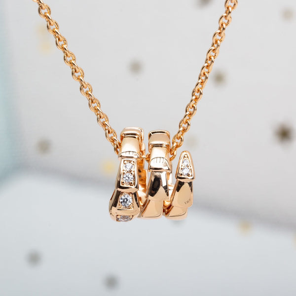 ˇShow YourselfˇSERPENTI PINK GOLD NECKLACE DIAMOND