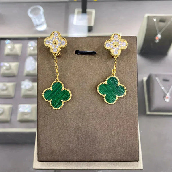 ˇShow YourselfˇCLOVER  2 MOTIFS  DIAMOND  EARRINGS (MULTIPLE CHOICESç´