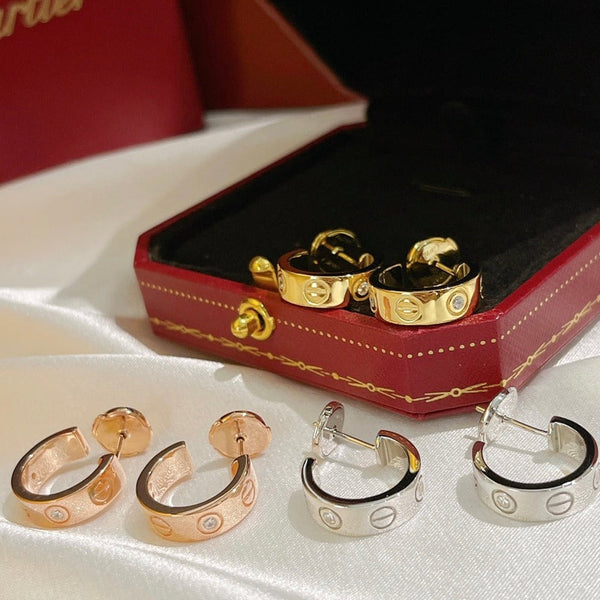 ˇShow YourselfˇLOVE EARRINGS 5.7MM 2 DIAMONDS