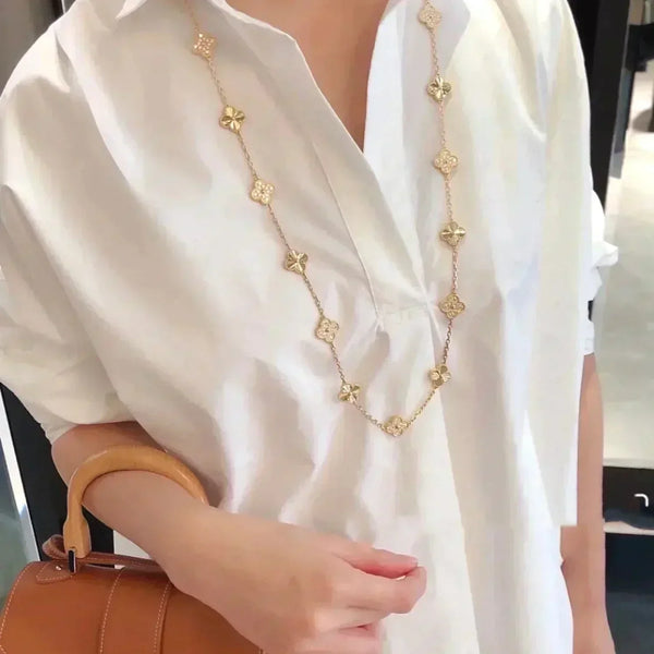 ˇShow YourselfˇCLOVER 20 MOTIFS LASER DIAMOND NECKLACE