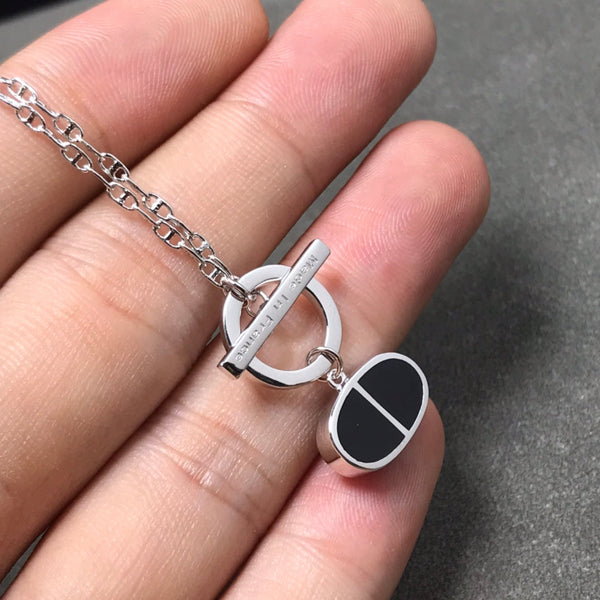 ˇShow YourselfˇCHAINE VERSO BLACK CERAMIC  NECKLACE