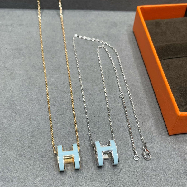 ˇShow YourselfˇPOP H SKY BLUE NECKLACE