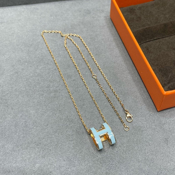 ˇShow YourselfˇPOP H SKY BLUE NECKLACE