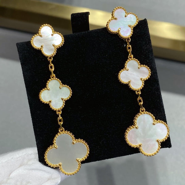 ˇShow YourselfˇCLOVER MOP 3 MOTIFS GOLD EARRINGS