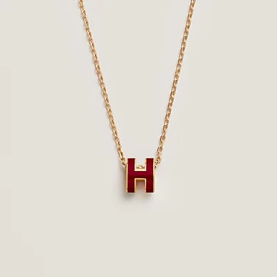 ˇShow YourselfˇHM CLIC RED ENAMEL GOLD NECKLACE