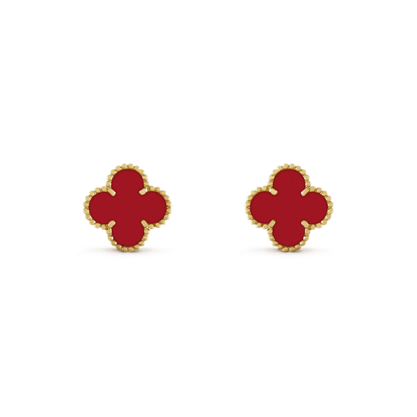 ˇShow YourselfˇCLOVER MINI 9.5MM CARNELIAN EARRINGS