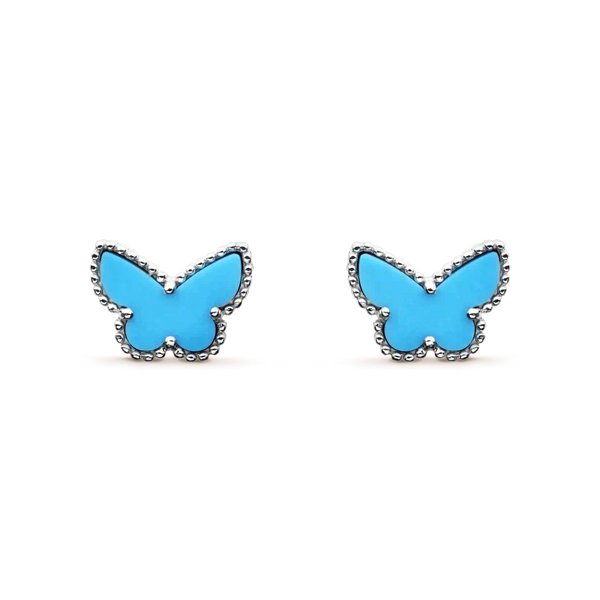 ˇShow YourselfˇBUTTERFLY TURQUOISE EARRINGS SILVER