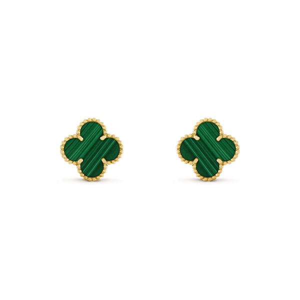 ˇShow YourselfˇCLOVER MEDIUM 1 MOTIFS MALACHITE  EARRINGS