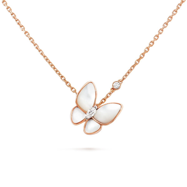 ˇShow YourselfˇBUTTERFLY MOP DIAMOND NECKLACE