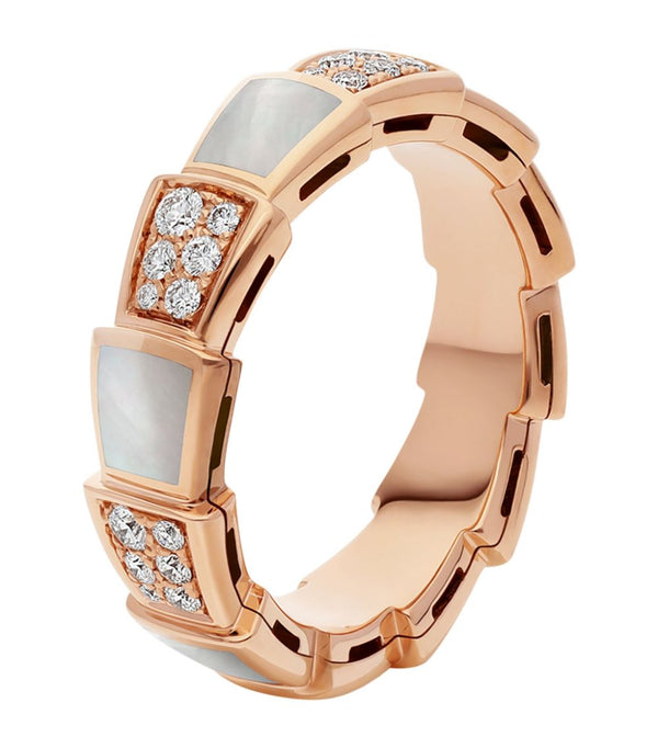 ˇShow YourselfˇSERPENTI RING PINK GOLD MOP DIAMOND PAVED 4MM