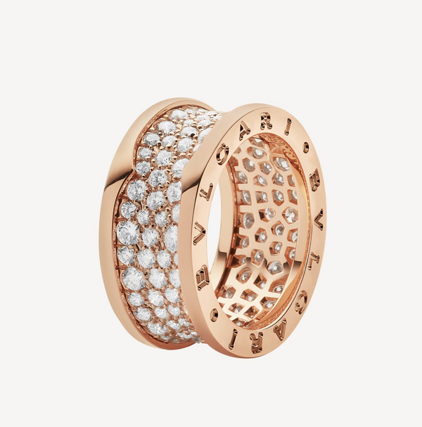 ˇShow YourselfˇZERO 1 WITH PAVED DIAMONDS ON THE SPIRAL RING