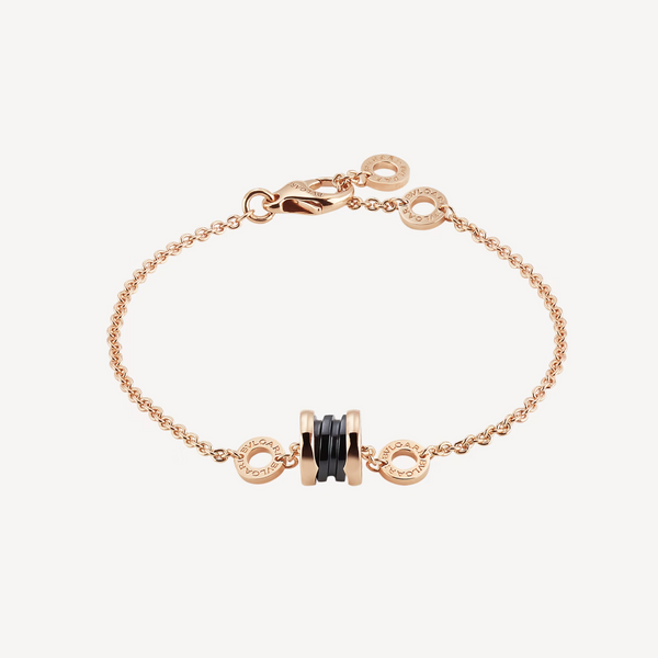 ˇShow YourselfˇZERO 1 SOFT PINK GOLD AND BLACK CERAMIC BRACELET