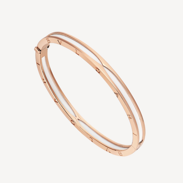 ˇShow YourselfˇZERO 1 PINK GOLD WITH WHITE CERAMIC BRACELET