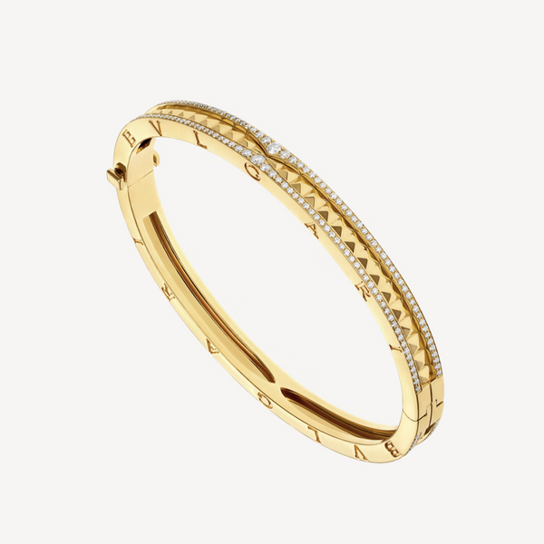ˇShow YourselfˇZERO 1 SPIRAL AND PAVED DIAMOND GOLD BRACELET