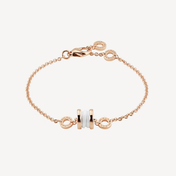 ˇShow YourselfˇZERO 1 SOFT PINK GOLD AND WHITE CERAMIC BRACELET