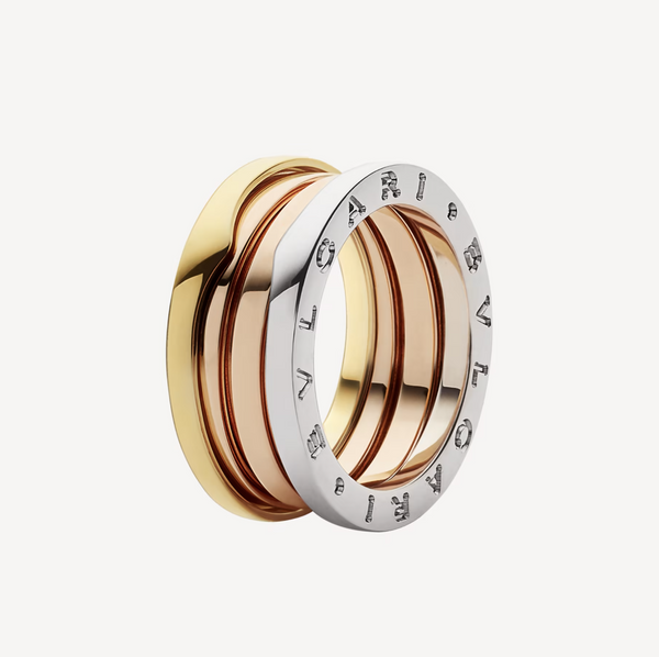 ˇShow YourselfˇZERO 1 THREE-BAND ROSE WHITE AND YELLOW RING