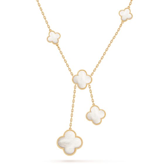 ˇShow YourselfˇCLOVER MOTHER OF PEARL NECKLACE 6 MOTIF