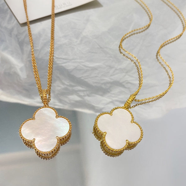 ˇShow YourselfˇCLOVER 25MM MOP LARGE PENDANT NECKLACE