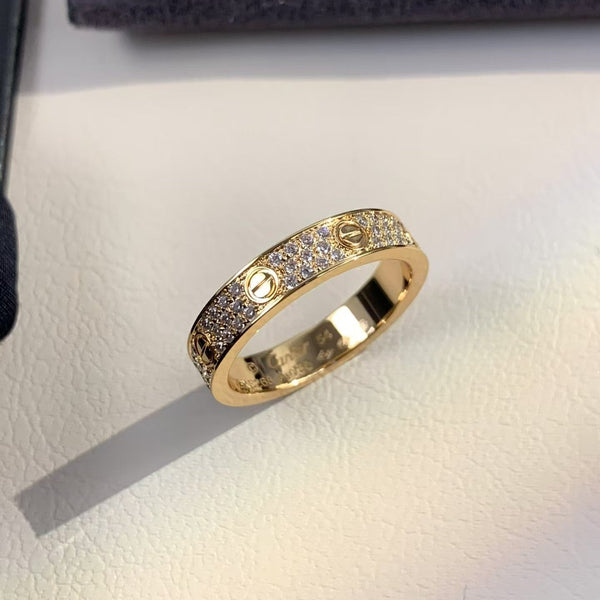 ˇShow YourselfˇLOVE RING 3.6MM DIAMOND PAVED