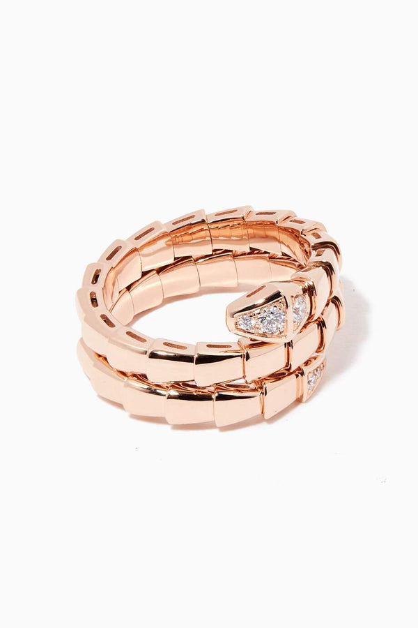 ˇShow YourselfˇSERPENTS DOUBLE ROW DIAMOND RING