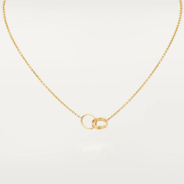 ˇShow YourselfˇLOVE NECKLACE DOUBLE RING GOLD