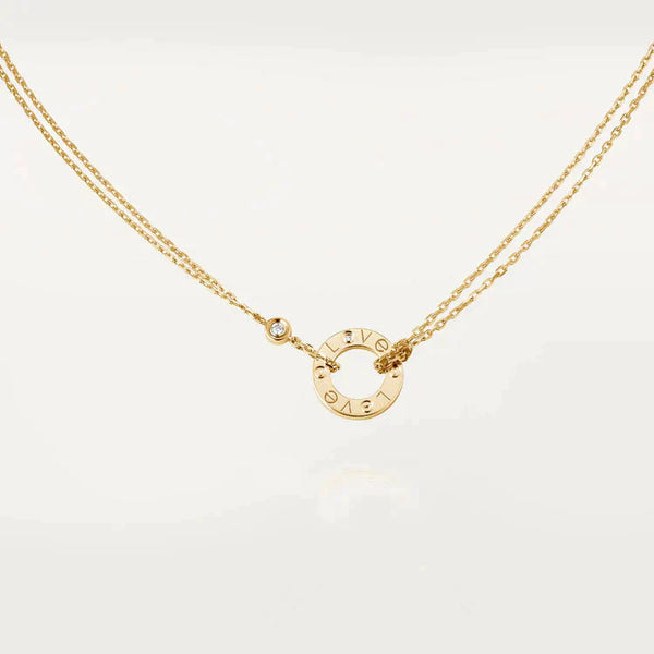 ˇShow YourselfˇLOVE NECKLACE 16MM 2 DIAMONDS