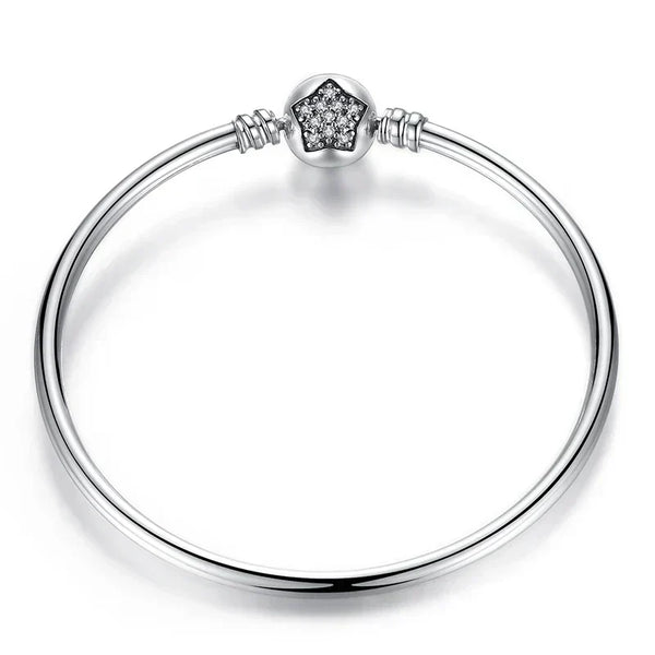 ˇShow YourselfˇSnake Chain Bangle & Bracelet Pave Setting