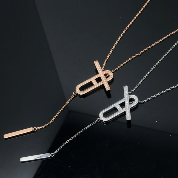 ˇShow YourselfˇHM NECKLACE PLATINUM ROSE GOLD DIAMOND