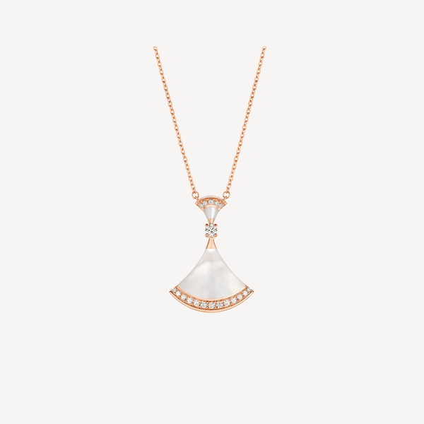 ˇShow YourselfˇDREAM NECKLACE MOP PINK GOLD DIAMOND