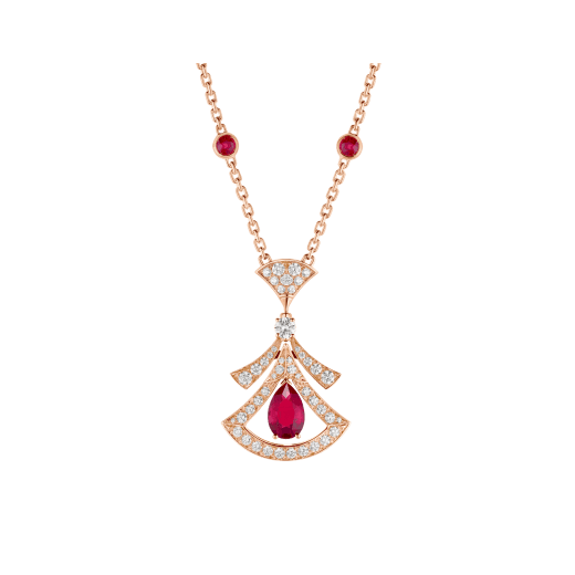 ˇShow YourselfˇDREAM NECKLACE CARNELIAN DIAMOND PINK GOLD