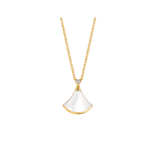 ˇShow YourselfˇDREAM NECKLACE WHITE MOP GOLD 1 DIAMOND