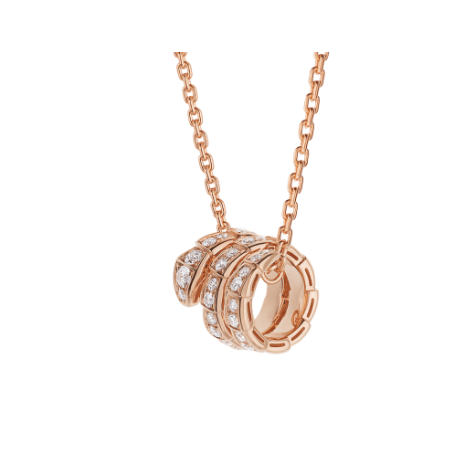 ˇShow YourselfˇSERPENTI PINK GOLD NECKLACE DOUBLE RING DIAMOND