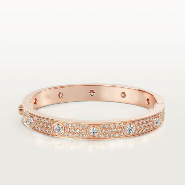 ˇShow YourselfˇLOVE BRACELET 6.1MM DIAMOND-PAVED 10 BIG DIAMONDS