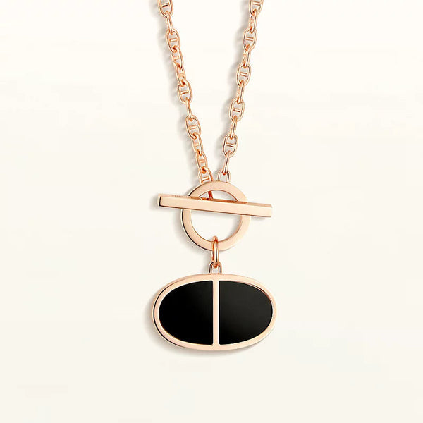ˇShow YourselfˇCHAINE VERSO BLACK CERAMIC NECKLACE