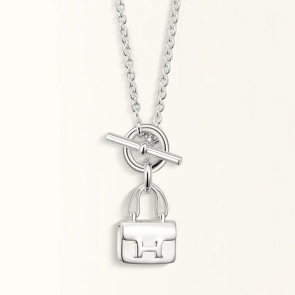 ˇShow YourselfˇPOP H PEDANT SILVER NECKLACE
