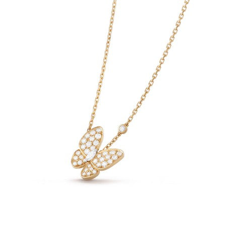 ˇShow YourselfˇBUTTERFLY DIAMOND NECKLACE