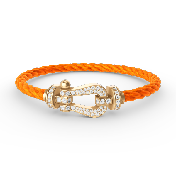 ˇShow YourselfˇFORCE LARGE HORSESHOE FULL DIAMOND BRACELET GOLD