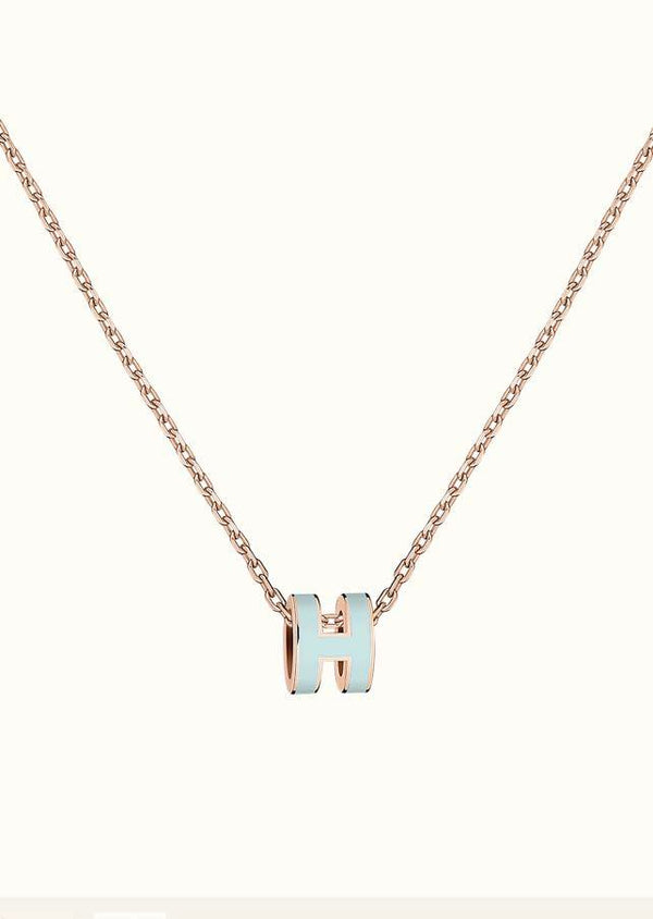 ˇShow YourselfˇPOP H LIGHT BLUE NECKLACE