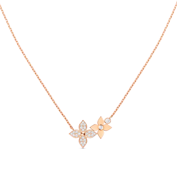 ˇShow YourselfˇSTAR BLOSSOM NECKLACE PINK GOLD DIAMONDS