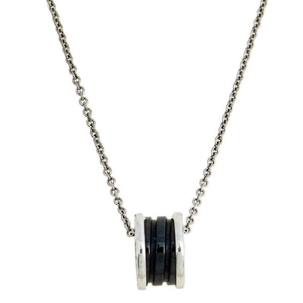 ˇShow YourselfˇZERO 1 BLACK CERAMIC SILVER NECKLACE