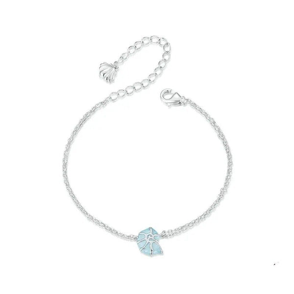 ˇShow YourselfˇBlue Seashell Link Chain Bracelets