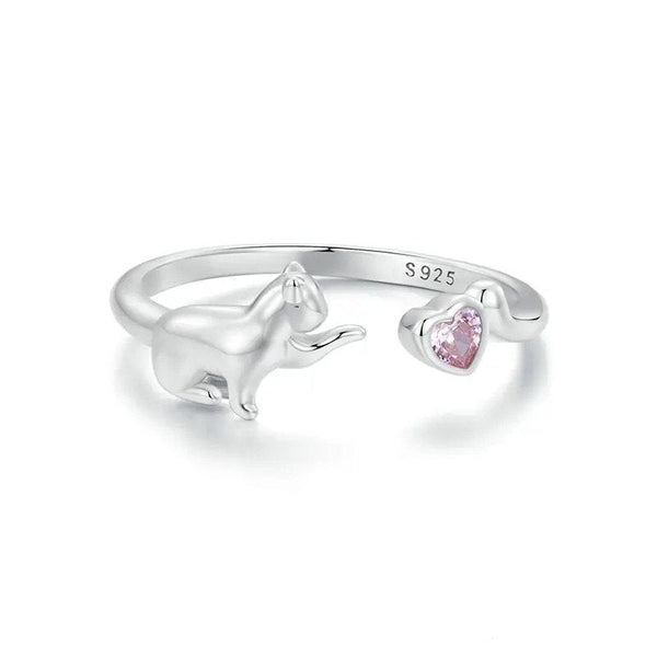 ˇShow YourselfˇLovely Pet Animals Open Ring Statement Ring