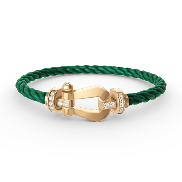 ˇShow YourselfˇFORCE LARGE HORSESHOE HALF DIAMOND BRACELET GOLD