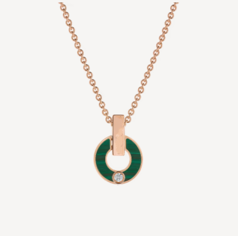 ˇShow YourselfˇGARI NECKLACE PINK GOLD MALACHITE