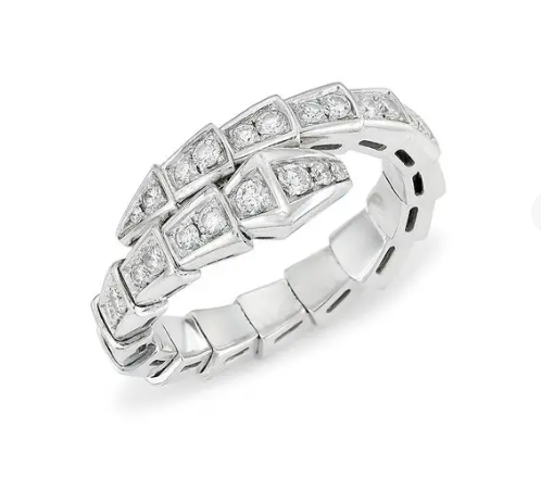 ˇShow YourselfˇSERPENTI RING SILVER DIAMOND PAVED 4MM