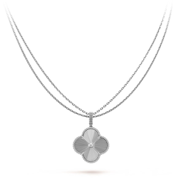 ˇShow YourselfˇCLOVER 25MM SILVER BIG CLOVER NECKLACE